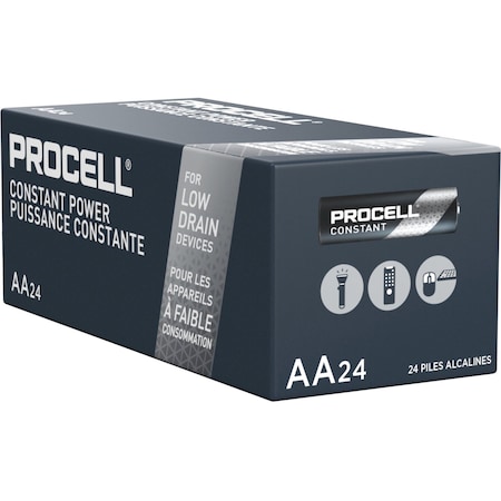 Duracell BATTERY, ALK, PROCELL, AA, 24 DURPC1500BKD